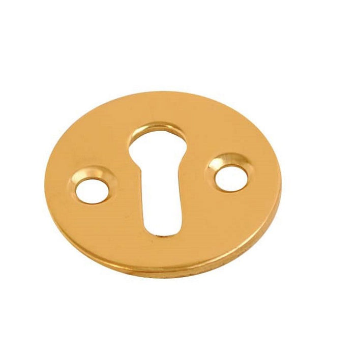 Keyhole Cover / Escutcheon 32mm - Open (Brass Polished)